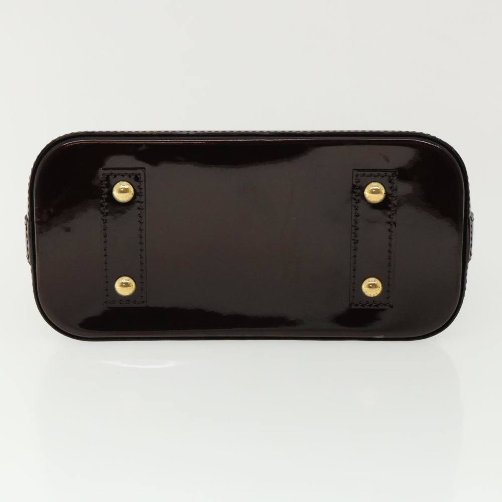 LOUIS VUITTON Vernis Rayure Alma BB HandBag Amarante M91700 Auth bs2951A - Picture 5 of 10